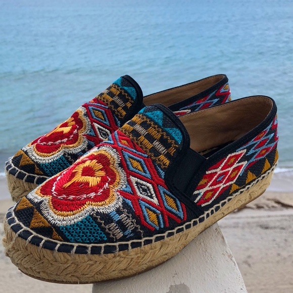 Johnny Was Shoes Johnny Was Embroidered Espadrilles Poshmark